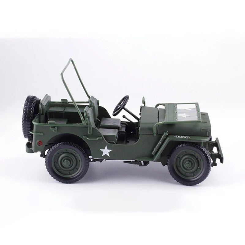 WWII Tactical Willis Jeep Die Cast 1:24