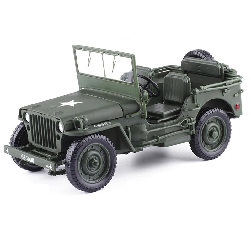 WWII Tactical Willis Jeep Die Cast 1:24